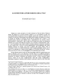 La estructura autobiográfica de la "Vida" | Biblioteca Virtual Miguel de Cervantes
