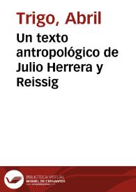 Un texto antropológico de Julio Herrera y Reissig / Abril Trigo | Biblioteca Virtual Miguel de Cervantes