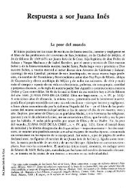 Respuesta a Sor Juana Inés / Ángelo Morino | Biblioteca Virtual Miguel de Cervantes