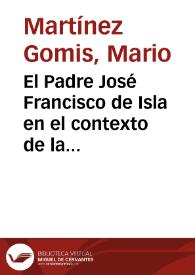 El Padre José Francisco de Isla en el contexto de la expulsión y exilio de la Compañía de Jesús / Mario Martínez Gomis | Biblioteca Virtual Miguel de Cervantes