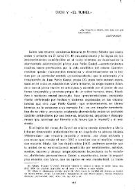 Dios y "El túnel" / Mario Boero | Biblioteca Virtual Miguel de Cervantes