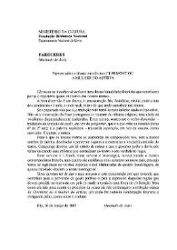 Pareceres / Machado de Assis | Biblioteca Virtual Miguel de Cervantes