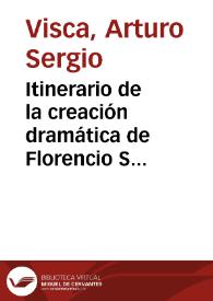 Itinerario de la creación dramática de Florencio Sánchez | Biblioteca Virtual Miguel de Cervantes