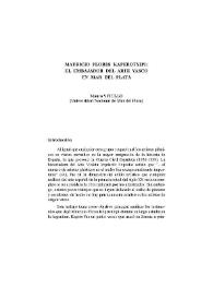 Mauricio Flores Kaperotxipi: el embajador del arte vasco en Mar del Plata / Mauro Vitullo | Biblioteca Virtual Miguel de Cervantes