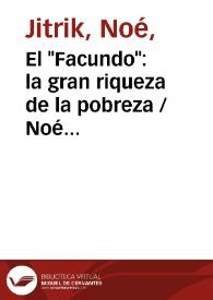 El "Facundo": la gran riqueza de la pobreza / Noé Jitrik | Biblioteca Virtual Miguel de Cervantes