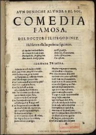 Aun de noche alumbra el sol / del doctor Phelipe Godinez | Biblioteca Virtual Miguel de Cervantes