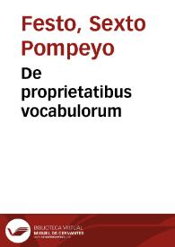 De proprietatibus vocabulorum | Biblioteca Virtual Miguel de Cervantes