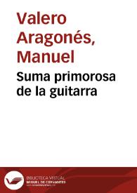 Suma primorosa de la guitarra | Biblioteca Virtual Miguel de Cervantes