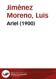 Ariel (1900) | Biblioteca Virtual Miguel de Cervantes