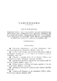 Catálogo formado por D.B.J. Gallardo de los principales artículos que componían la selecta librería de D. J. Böhl de Faber; pertenecientes hoy a la Biblioteca Nacional de Madrid. Copia hecha, enmendada y anotada por D.C.H. de la B. Madrid, 1862 [III] | Biblioteca Virtual Miguel de Cervantes