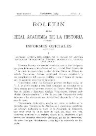 Informe acerca del libro de don Sabas de Alfaro, titulado "Marruecos, Sahara Occidental, Guinea española" / Ricardo Beltrán y Rózpide | Biblioteca Virtual Miguel de Cervantes