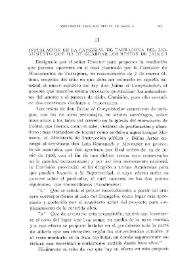 Instalación en la Catedral de Tarragona del Monumento que ha de guardar los restos de Jaime I / José Ramón Mélida | Biblioteca Virtual Miguel de Cervantes