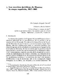Los escritos jurídicos de Hostos : la etapa española, 1857-1869 / Carmelo Delgado Cintrón | Biblioteca Virtual Miguel de Cervantes