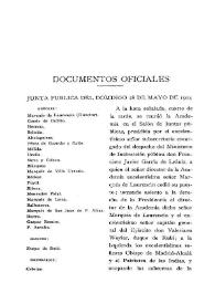 Junta pública del domingo 18 de mayo de 1924 / Vicente Castañeda | Biblioteca Virtual Miguel de Cervantes