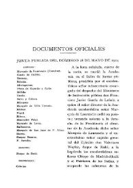 Junta pública del domingo 18 de mayo de 1924 / Vicente Castañeda | Biblioteca Virtual Miguel de Cervantes