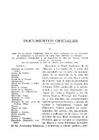 Acta de la junta celebrada por la Real Academia de la Historia el miércoles 11 de junio de 1924, para imponer la medalla de académico honorario a Su Majestad el Rey de Italia, Víctor Manuel III, presidida por Su Majestad el Rey de España, don Alfonso XIII | Biblioteca Virtual Miguel de Cervantes
