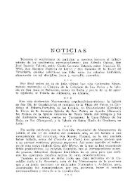 Noticias. Boletín de la Real Academia de la Historia, tomo 85 (noviembre-diciembre 1924). Cuadernos V y VI / Vicente Castañeda | Biblioteca Virtual Miguel de Cervantes