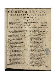 Los amantes de Teruel / del doctor Iuan Perez de Montaluan | Biblioteca Virtual Miguel de Cervantes