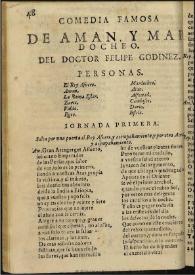 Aman y Mardocheo / del doctor Felipe Godinez | Biblioteca Virtual Miguel de Cervantes