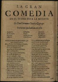 En el sueño esta la muerte / de don Geronimo Guedeja Quiroga | Biblioteca Virtual Miguel de Cervantes