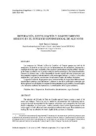 Depuración, reutilización y abastecimiento hídrico en el interior septentrional de Alicante / Jordi Tormo i Santonja | Biblioteca Virtual Miguel de Cervantes