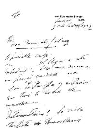 Cunninghame Graham. 11 de marzo de 1927 | Biblioteca Virtual Miguel de Cervantes