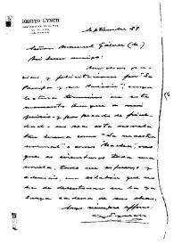 Lynch, Benito. Septiembre de 1929 | Biblioteca Virtual Miguel de Cervantes