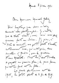 Rolland, Romain. 8 de febrero de 1921 | Biblioteca Virtual Miguel de Cervantes