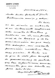 Lynch, Benito. 14 de junio de 1926 | Biblioteca Virtual Miguel de Cervantes