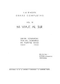 Mi viaje al sur / E. M. de Hostos | Biblioteca Virtual Miguel de Cervantes
