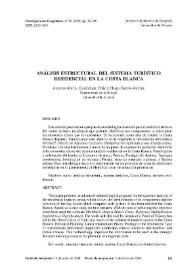 Análisis estructural del sistema turístico residencial en la Costa Blanca / Antonio Aledo, Guadalupe Ortiz y Hugo García-Andreu | Biblioteca Virtual Miguel de Cervantes
