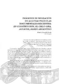 Imágenes de migración en algunas películas documentales recientes : En construcción, El cielo gira, Aguaviva, Diario argentino / Beatriz Comella Dorda | Biblioteca Virtual Miguel de Cervantes