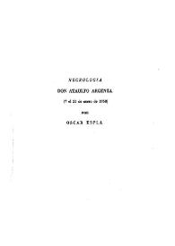 Necrología : Don Ataúlfo Argenta / por Óscar Esplá | Biblioteca Virtual Miguel de Cervantes