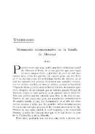 Monumento conmemorativo de la Batalla de Almansa | Biblioteca Virtual Miguel de Cervantes