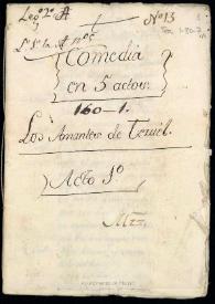 Los amantes de Teruel / del doctor Juan Perez de Montalvan | Biblioteca Virtual Miguel de Cervantes