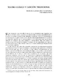 Teatro clásico y canción tradicional | Biblioteca Virtual Miguel de Cervantes