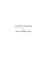 El arte en Inglaterra. (I) / por Tomás Ferrándiz Llopis | Biblioteca Virtual Miguel de Cervantes