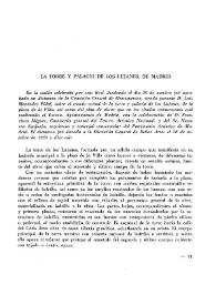 La torre y palacio de los Lujanes, de Madrid / Luis Menéndez Pidal | Biblioteca Virtual Miguel de Cervantes