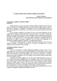 Las oraciones populares de tradición infantil / Pedro C. Cerrillo | Biblioteca Virtual Miguel de Cervantes