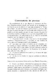 Convocatoria de premios / Vicente Castañeda | Biblioteca Virtual Miguel de Cervantes