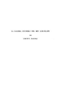 La Galería Española del Rey Luis-Felipe / por Cristina Marinas | Biblioteca Virtual Miguel de Cervantes
