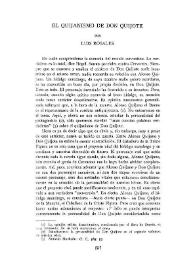 El quijanismo de Don Quijote / por Luis Rosales | Biblioteca Virtual Miguel de Cervantes