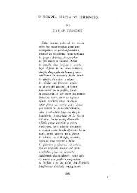 Plegaria hacia el silencio / por Carlos Obregón | Biblioteca Virtual Miguel de Cervantes