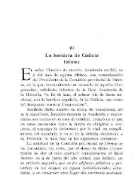 La bandera de Galicia : Informe / Antonio Blázquez | Biblioteca Virtual Miguel de Cervantes