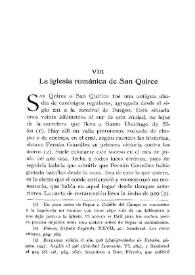 La iglesia románica de San Quirce / Justo Pérez de Urbel y Walter Muir Whitehill | Biblioteca Virtual Miguel de Cervantes