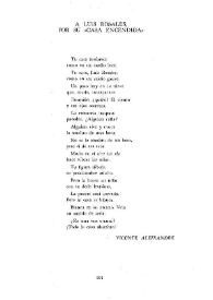 A Luis Rosales, por su "Casa encendida" / Vicente Aleixandre | Biblioteca Virtual Miguel de Cervantes