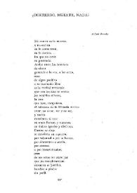 ¿Destierro, muerte, nada? / Ramón de Garciasol | Biblioteca Virtual Miguel de Cervantes