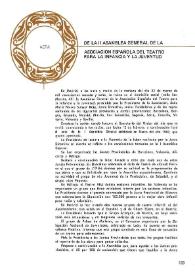 Actas de las Asambleas Generales de la A.E.T.I.J. celebradas durante el bienio 1967-1968 / Asociación Española de Teatro para la Infancia y la Juventud | Biblioteca Virtual Miguel de Cervantes