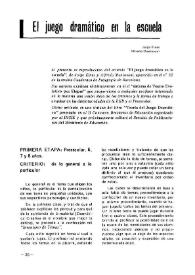 El juego dramático en la escuela / J.E. y A.M. | Biblioteca Virtual Miguel de Cervantes