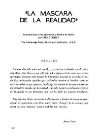 "La máscara de la realidad" / acercamiento a los proyectos y diseños de teatro por Irene Corey. The Anchorage Press, Anchorage, Kentucky. U.S.A. [Las traducciones son de Dorotea Potocka. La traducción de "La Máscara de la realidad" es de Montserrat Romañá] | Biblioteca Virtual Miguel de Cervantes